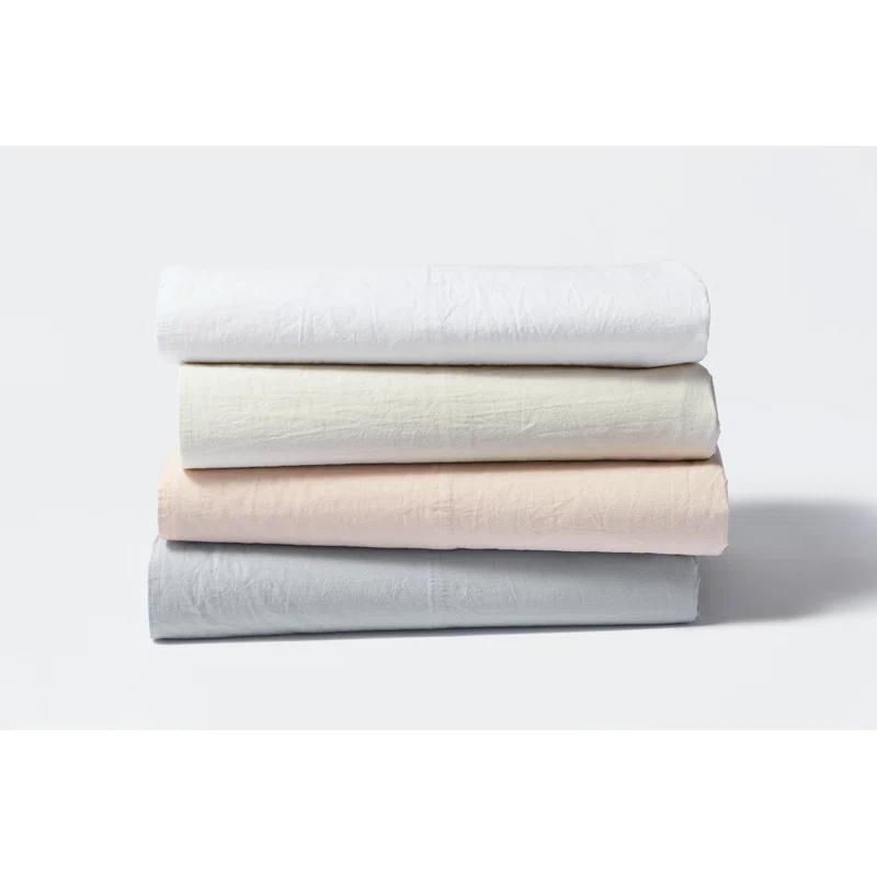 Organic Crinkled Percale Sheet Set