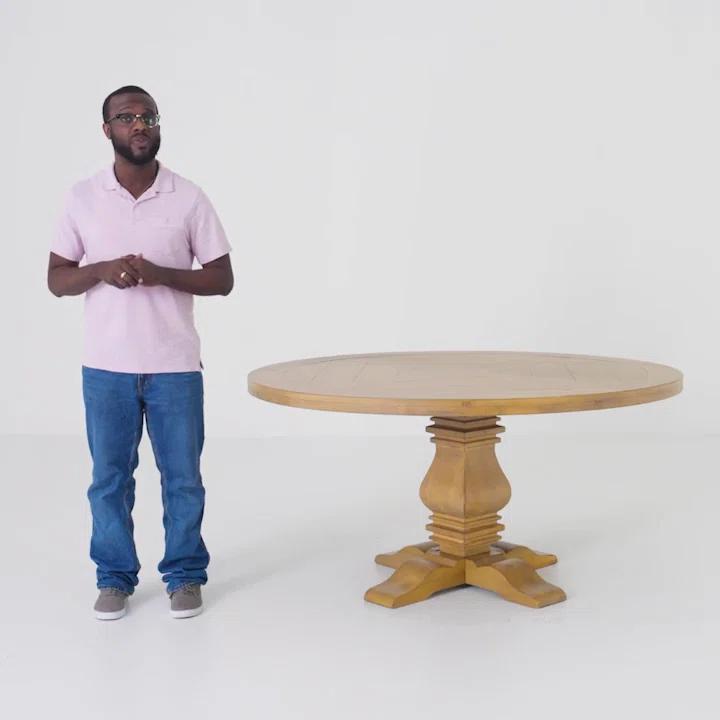 Ophelia & Co. Morriston Round 60-inch Wood Dining Table Rustic Honey