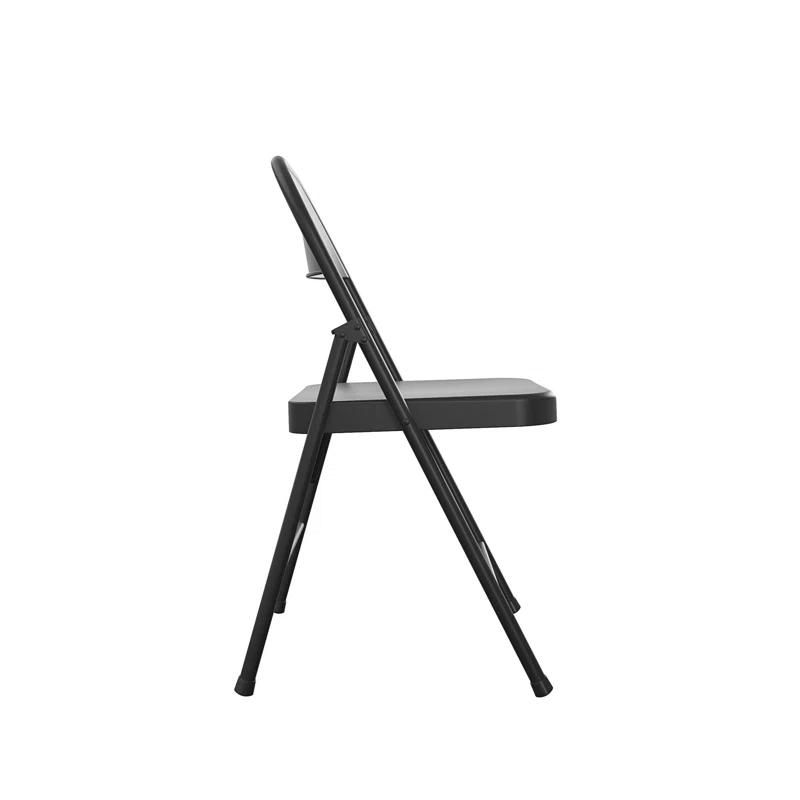 COSCO All Steel Smartfold Folding Chair, 10 Pack, Black (Set of 10)