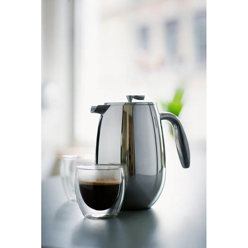 Bodum Columbia 4-Cup Stainless Steel Double Wall French Press Coffee Maker, 17 Ounce