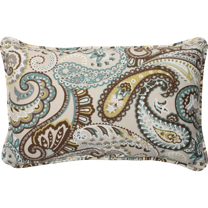 Pillow Perfect Tamara Paisley Indoor/Outdoor Reversible Throw Pillow (Set of 2)