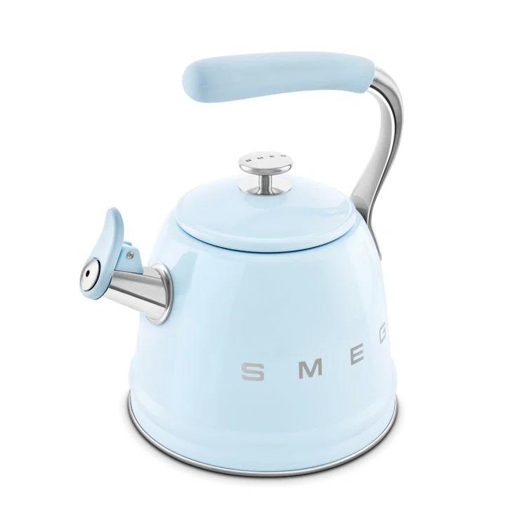 SMEG Pastel Blue Whistling Stovetop Kettle