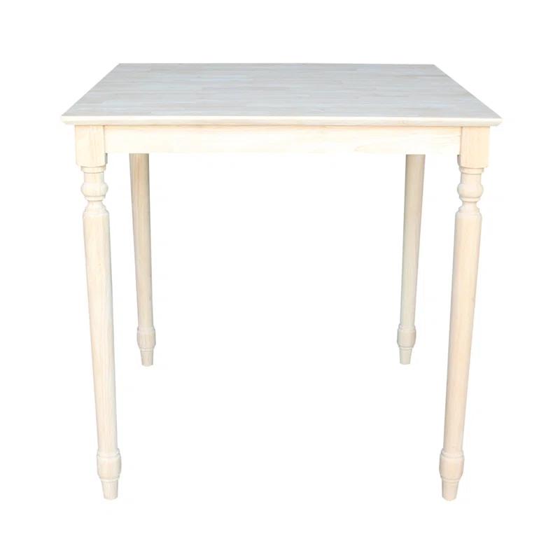 International Concepts Turned Solid Wood Top Dining Table