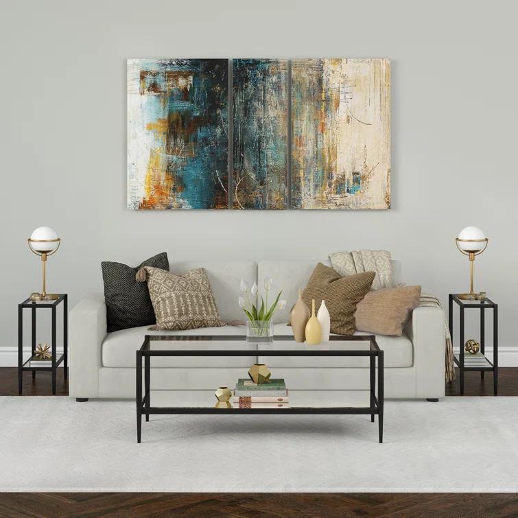 Hudson&Canal Glass Top Single Coffee Table