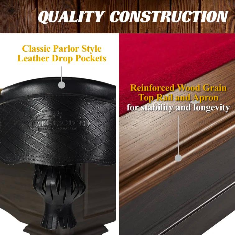 Barrington Billiards Company Barrington Arlington 8 ft Pool Table with Playing Accessories