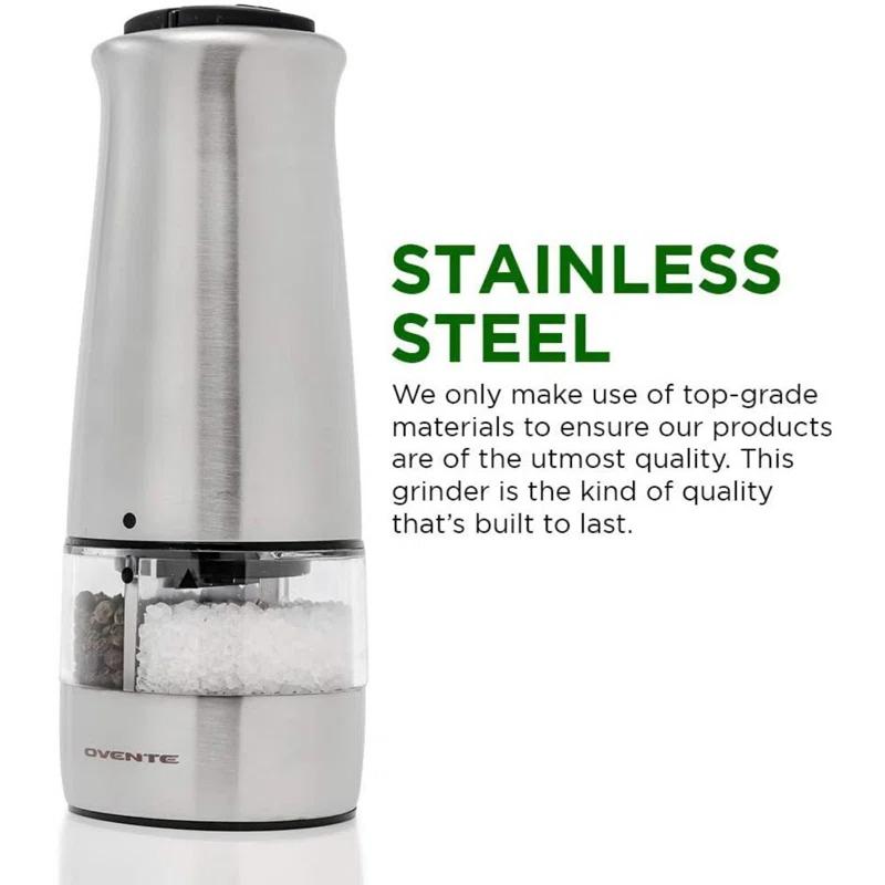 Ovente Electric 2-in-1 Salt & Pepper Combination Mill