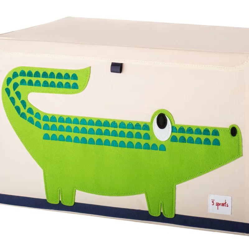 3 Sprouts 3 Sprouts  - Toy Chest Storage Box for Kids Playroom, Crocodile
