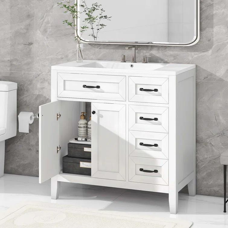 R&M Furniture Versatile Bathroom Vanity with Stylish Sink and Ample Storage