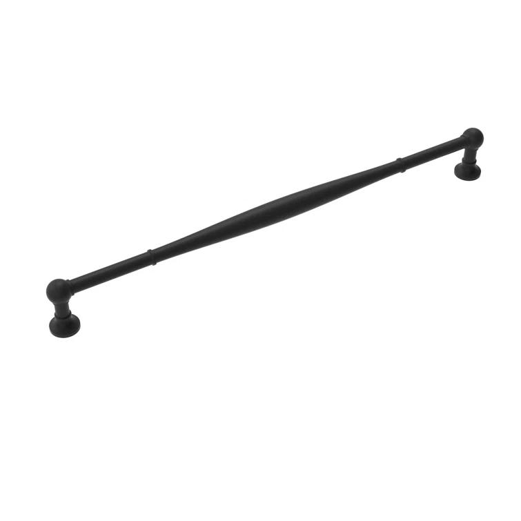 Matte Black Traditional Bar Pull with Mounting Hardware
