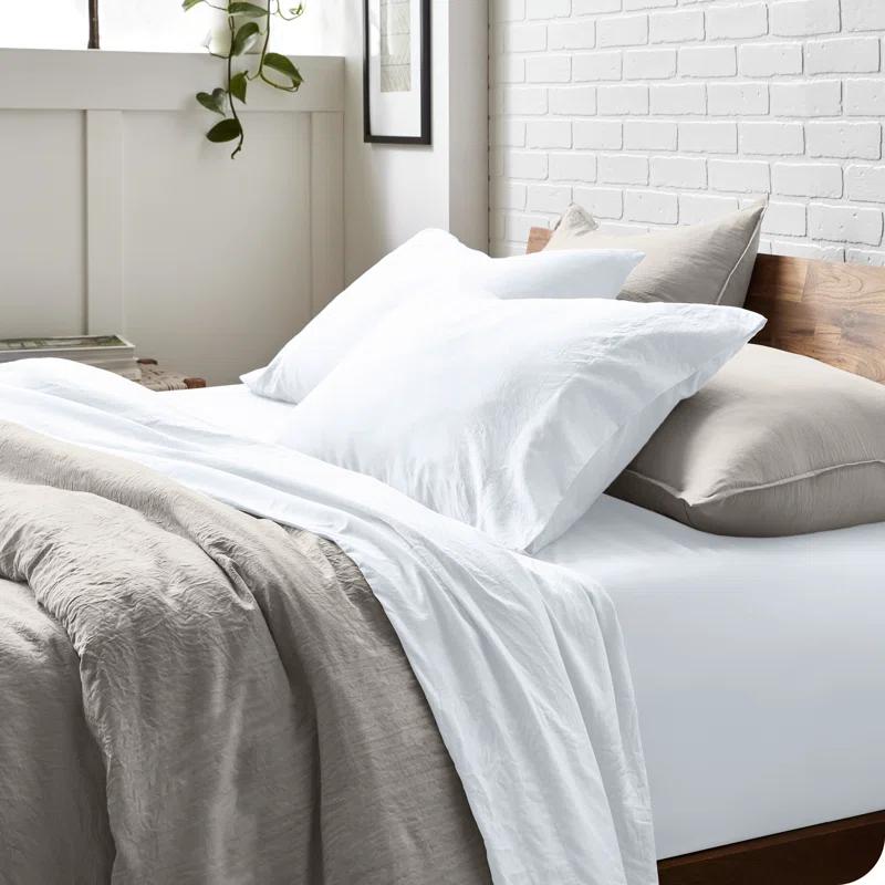 Bare Home Washed Microfiber Duvet Cover Set