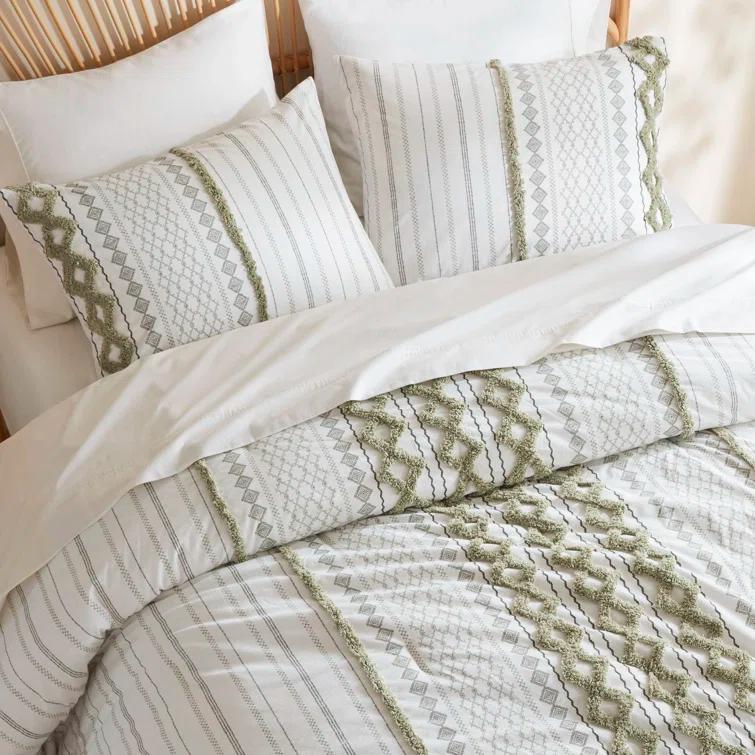 INK+IVY Imani Cotton Printed Duvet Cover Set