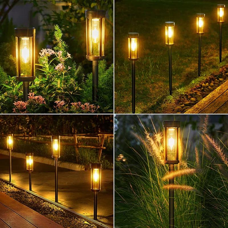 LETMY Solar Powered Integrated LED Pathway Light Pack (Set of 6)