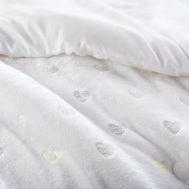 Mi Zone Rosalie Metallic Printed Plush Comforter Set