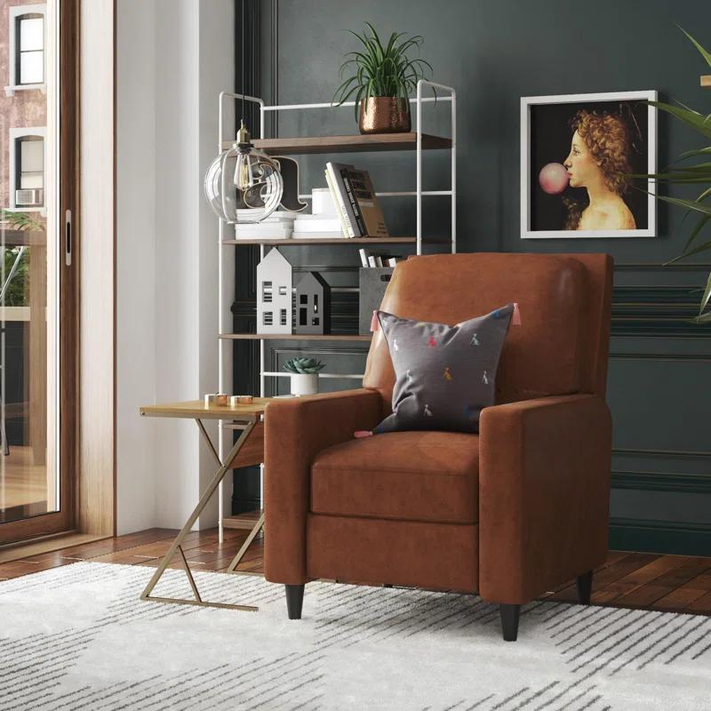 Novogratz Lana 30.5" Wide Faux Leather Pushback Recliner