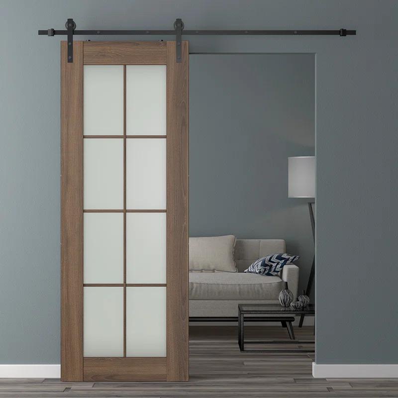 Belldinni Avon 8 Lite Solid + Manufactured Wood Paneled Barn Door