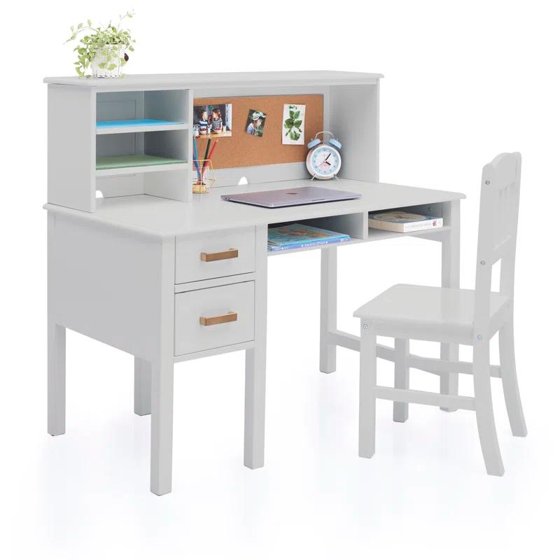 Guidecraft Taiga Writing Desk with Hutch and Chair Set