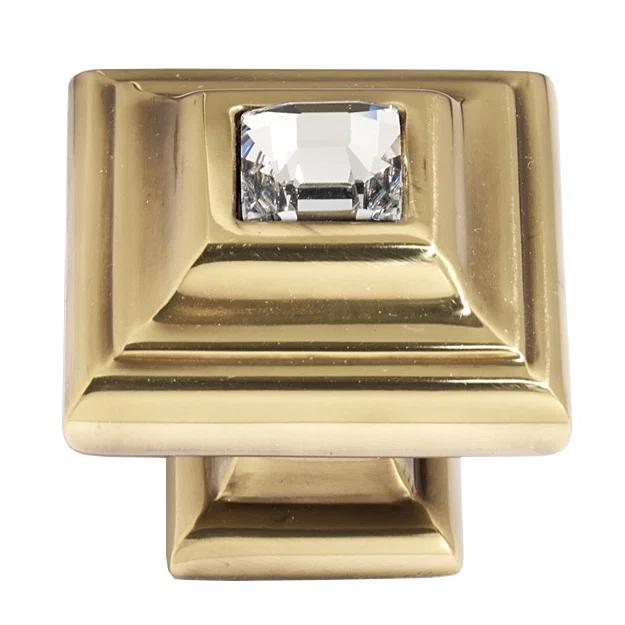 Alno Inc Swarovski Crystal 1 1/4" Length Square Knob