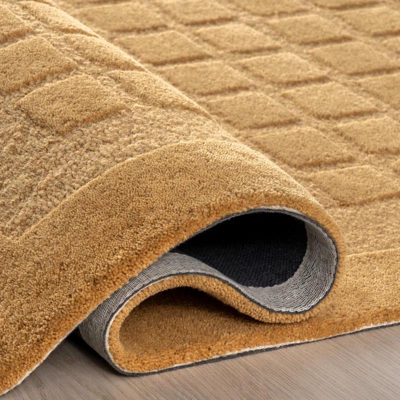 Latitude Run® Fritz Checkered Wool Area Rug