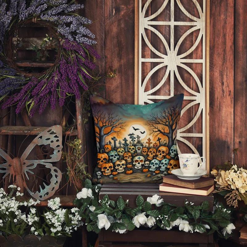 Caroline's Treasures More Spooky Halloween Other/No Pattern Indoor/Outdoor Throw Pillow