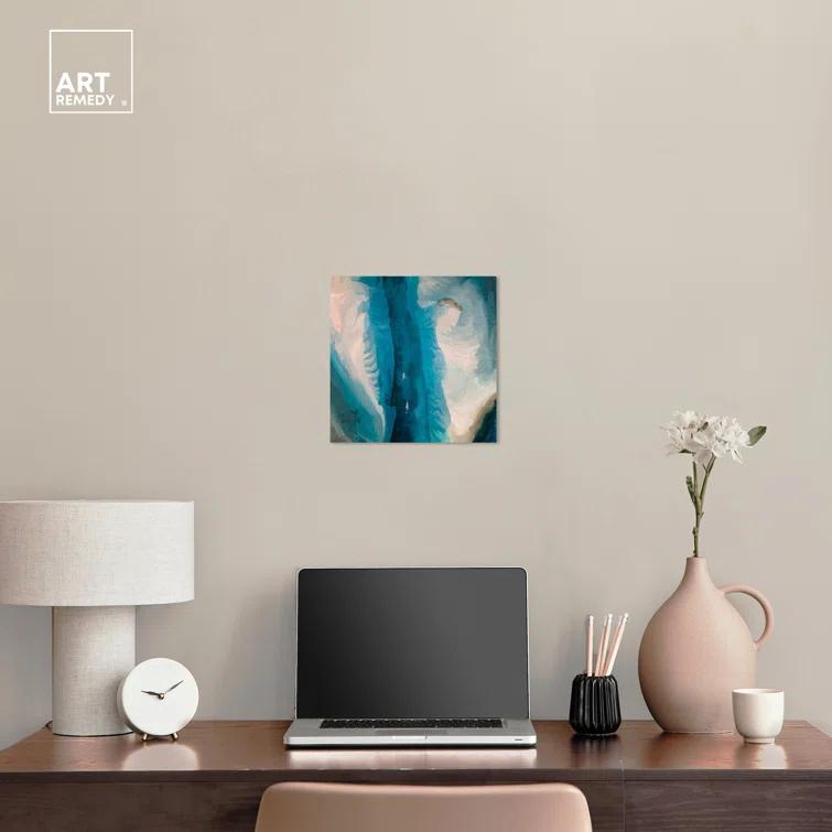 Art Remedy Deep Blue Kayak Canvas Colorful Abstract Wall Art by Art Remedy