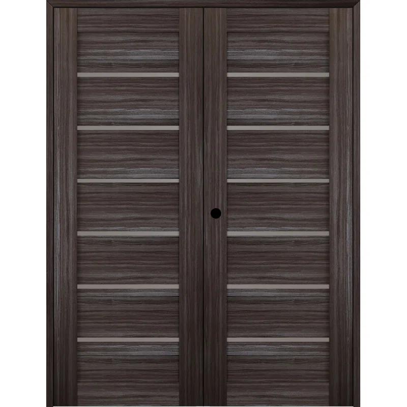 Belldinni Alba Solid Manufactured Wood and Glass Composite Paneled Prefinished French Door