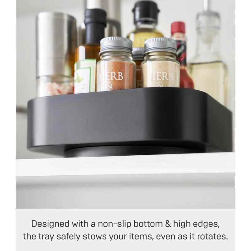 Yamazaki Home Yamazaki Home Rotating Storage Tray, ABS Plastic, Holds 8.8 Lbs