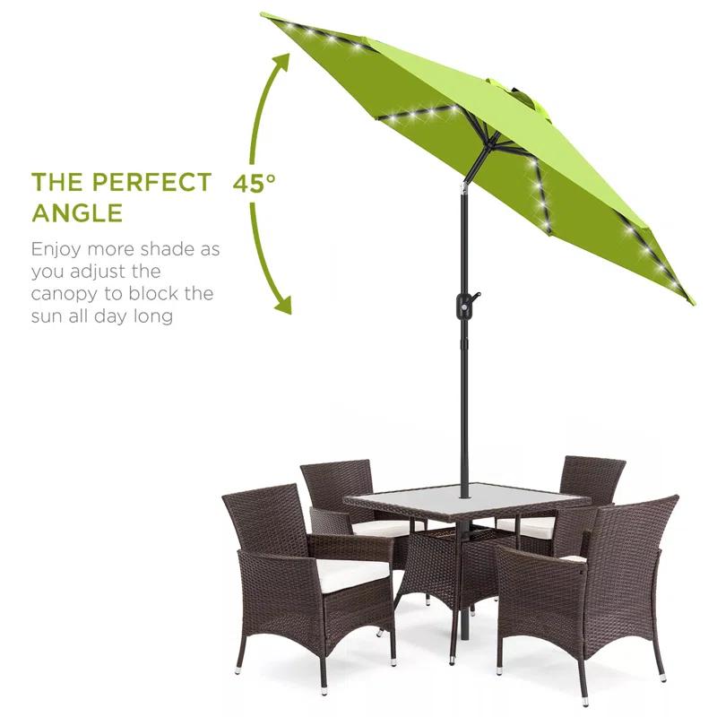 KUTIME Fruiteam 90'' Lighted Tilt Market Umbrella