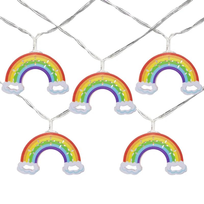 Northlight Seasonal 10 Count LED Warm White Rainbow Christmas Lights - 3.25 Ft Clear Wire