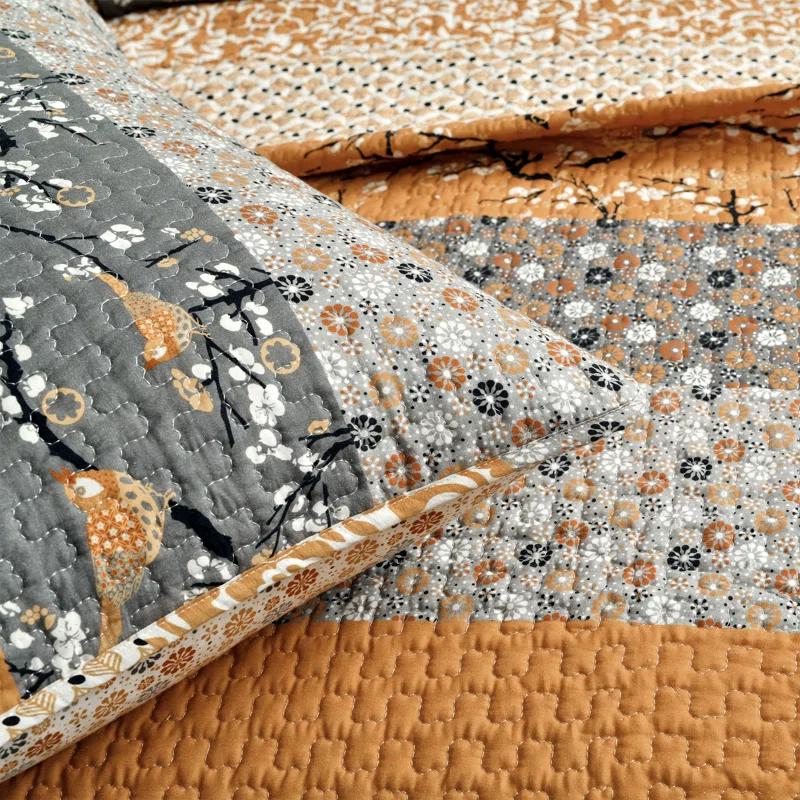 Lush Decor Royal Empire Cotton Reversible 3 Piece Quilt Set