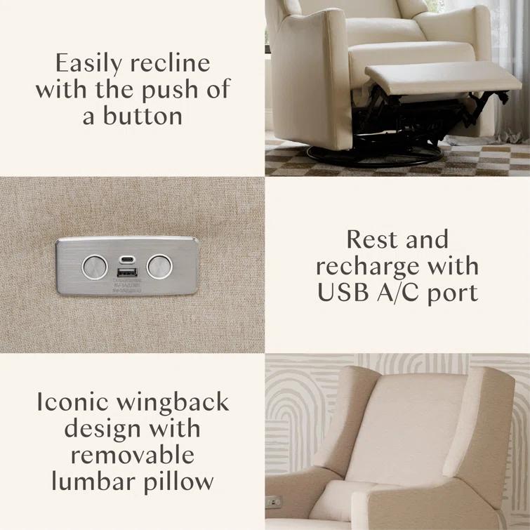 Kiwi Electronic Recliner and Swivel Glider with USB port