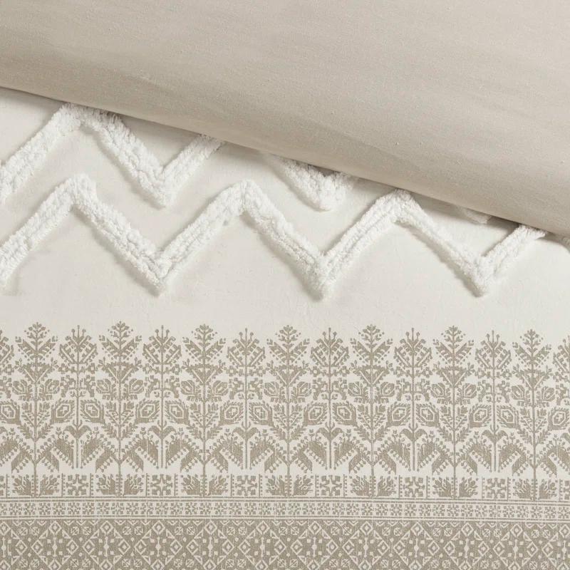 INK+IVY Mila 3 Piece Cotton Comforter Set with Chenille Tufting