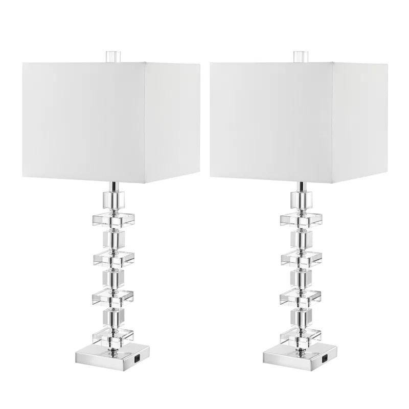 Willa Arlo™ Interiors Vaughan Crystal USB Table Lamp