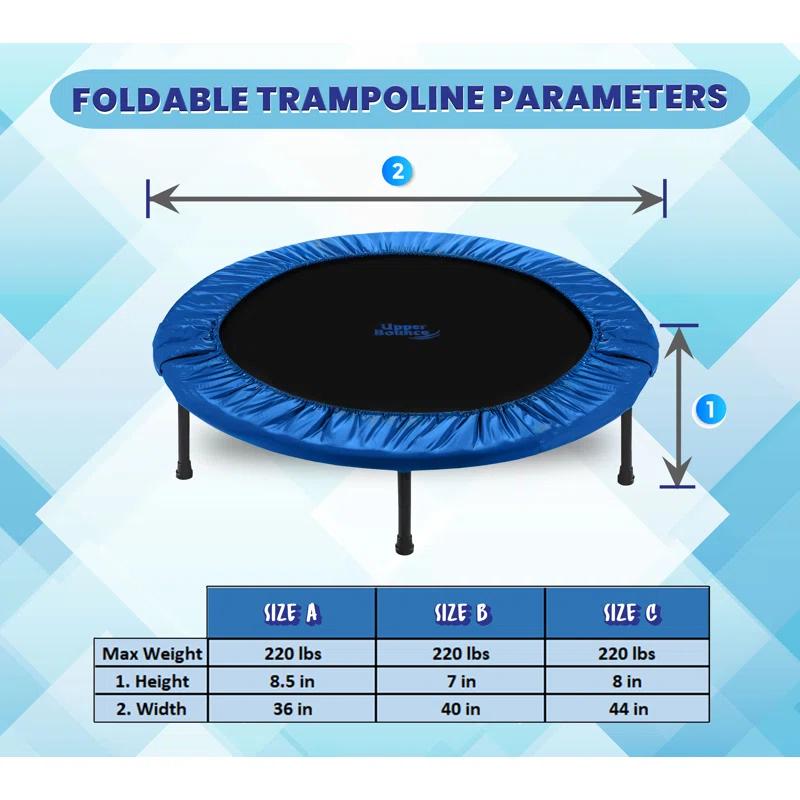 Upper Bounce Machrus Upper Bounce Mini Trampoline - Rebounder Exercise Fitness Trampoline