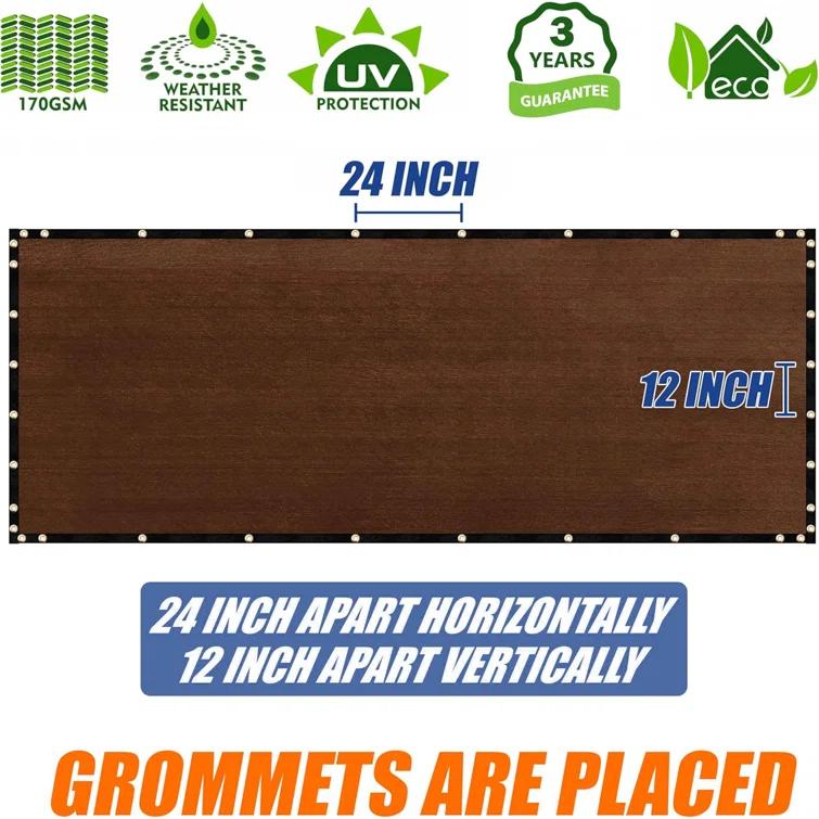 Amgo Amgo Fence Privacy Screen Heavy Duty Windscreen with Bindings & Grommets