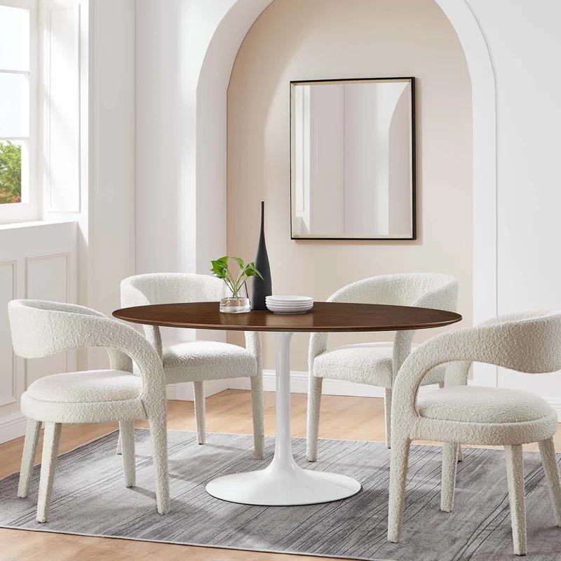 Modway Modway Silver Orchid Fein Oval Dining Table