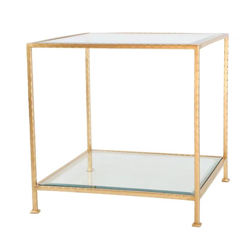 Ave Home Chloe Glass Top End Table