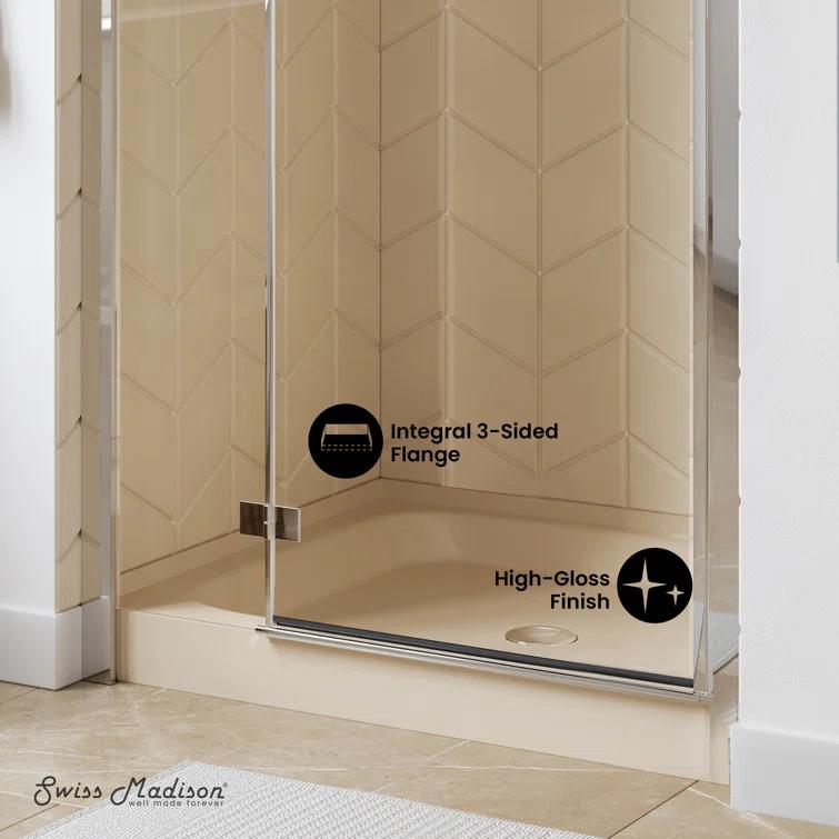 Swiss Madison Voltaire 36" x 36" Single-Threshold, Center Drain, Shower Base SM-SB511V