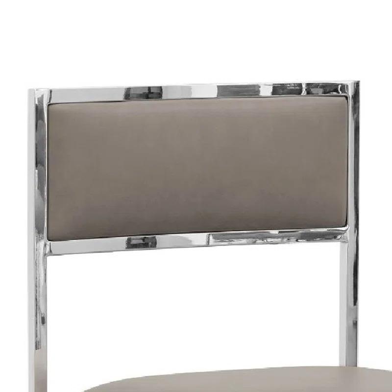 Wade Logan® Aleko 18'' H Faux Leather Upholstered Metal Side Chair (Set of 2)