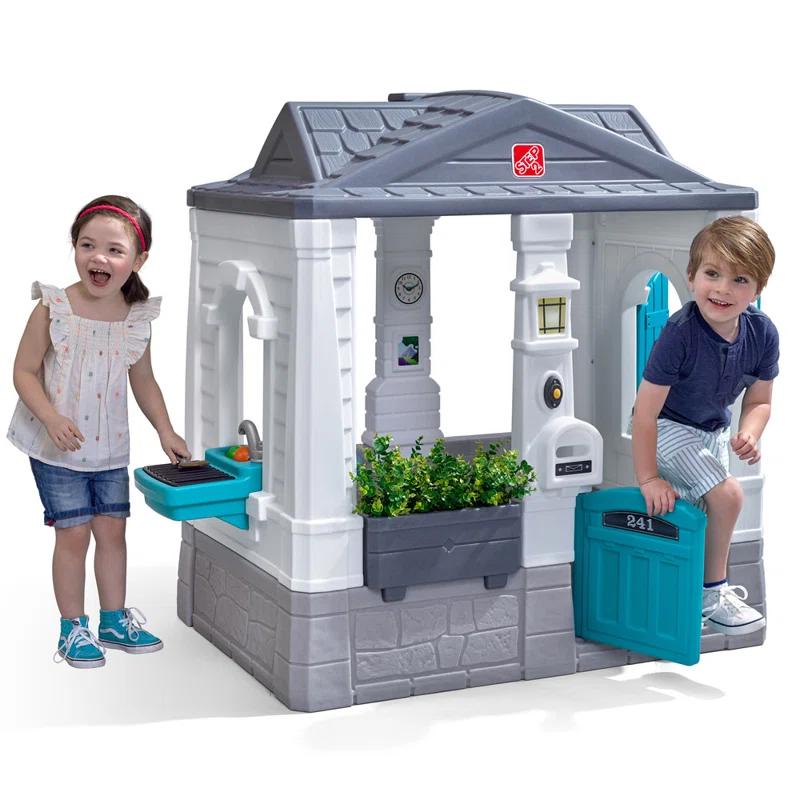 Step2 Step2 Neat & Tidy Cottage Homestyle Edition Kids Outdoor Playhouse for Toddlers