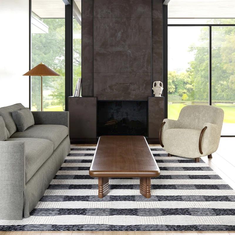 Sophie Striped Wool Gray Area Rug