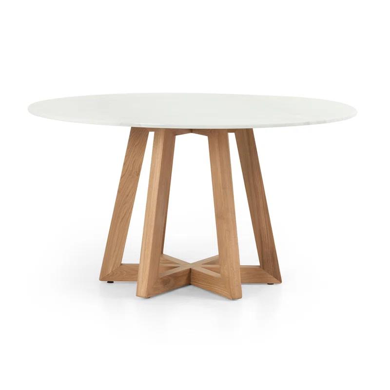 Fanned Base Round Dining Table (42"- 55")