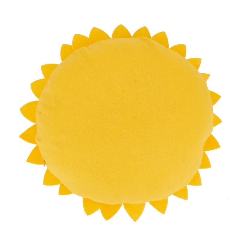 Saro Fleur De Jardin Collection Appliqued Throw Pillow