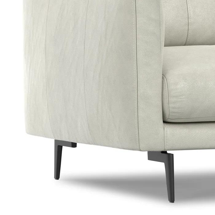 Simpli Home Stevens Leather Sofa