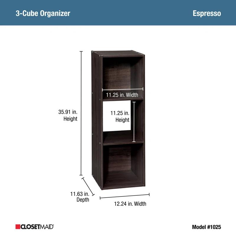 ClosetMaid Cubeicals 35.91'' H x 12.24'' W 3-Cube Bookcase