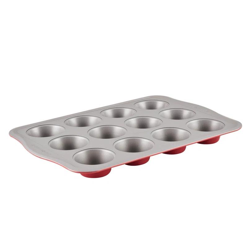 Red Nonstick 12-Cup Mickey Mouse Muffin Pan