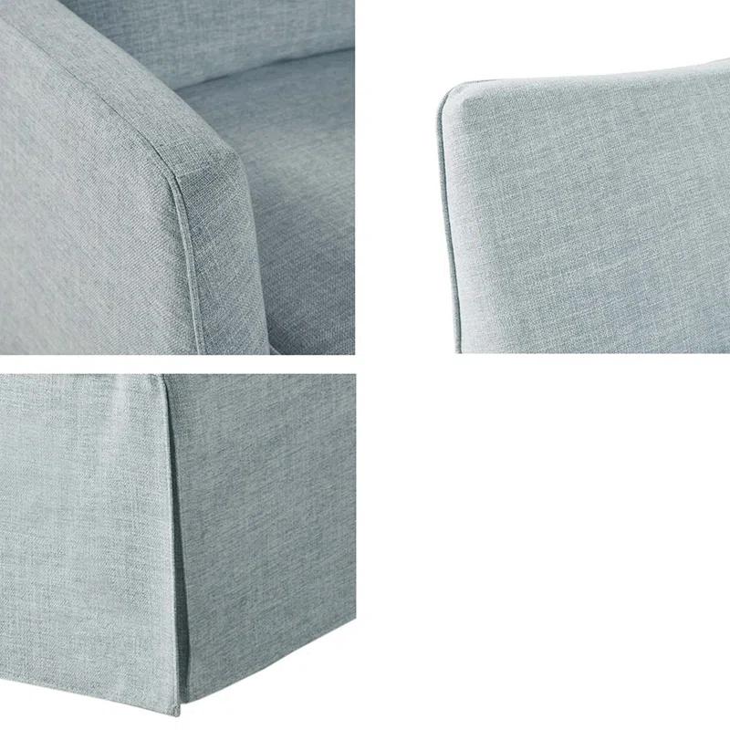 Martha Stewart London 360°Swivel Armchair with Lumbar Pillow
