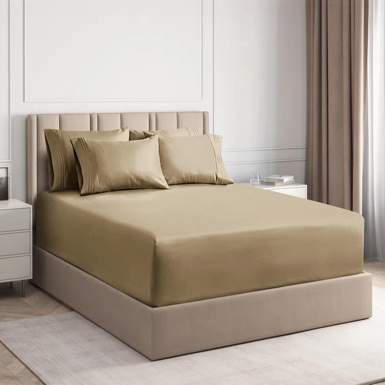 CGK Linens 6 Piece Extra Deep Pocket Ultra Soft & Cooling Sheet Set