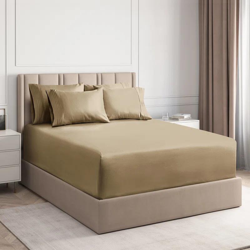CGK Linens 6 Piece Extra Deep Pocket Ultra Soft & Cooling Sheet Set