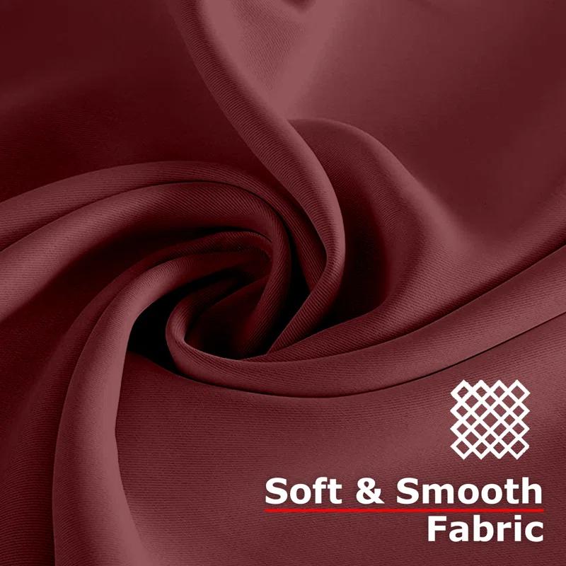 Ample Decor Solid Blackout Thermal Grommet Curtain Panels (Set of 4)