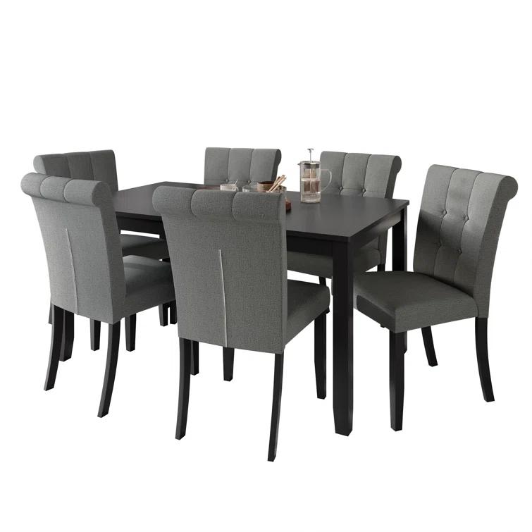 Lark Manor™ Danina Dining Set With Upholstered Chairs And 59" Rectangular Table